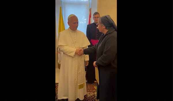 Rencontre de Sr Maya Béaïno avec le Pape Léon XIV